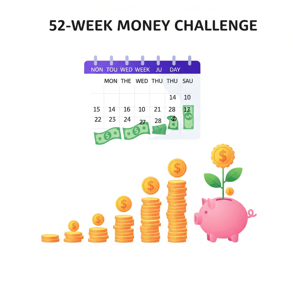 52-Week Money Challenge: Save Over $1,300 This Year