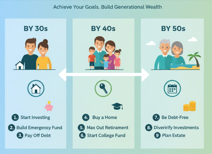 Financial Milestones Everyone Should Hit by Age 30, 40, and 50